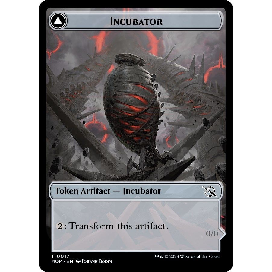Image for Incubator (0017) // Phyrexian (0017) Double-Sided Token (17) (MOM) - Magic: The Gathering