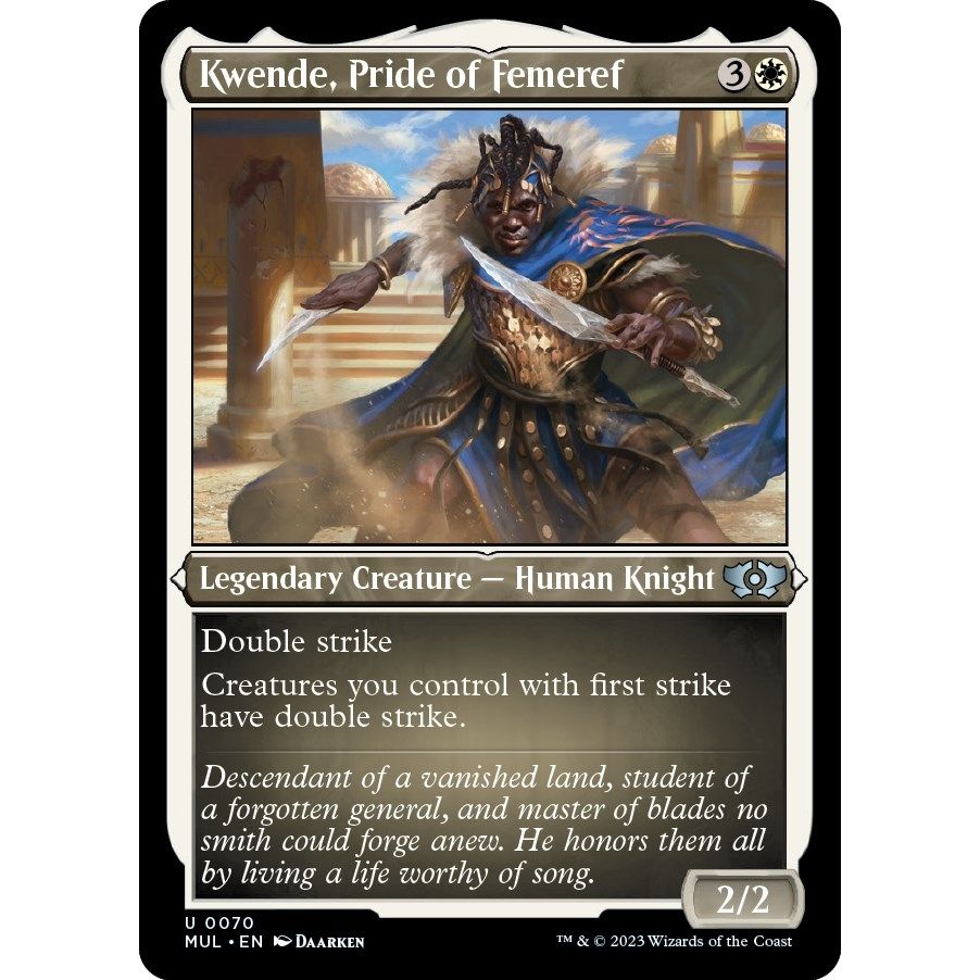 Image for Kwende, Pride of Femeref (Foil Etched) (70) (MUL) - Magic: The Gathering