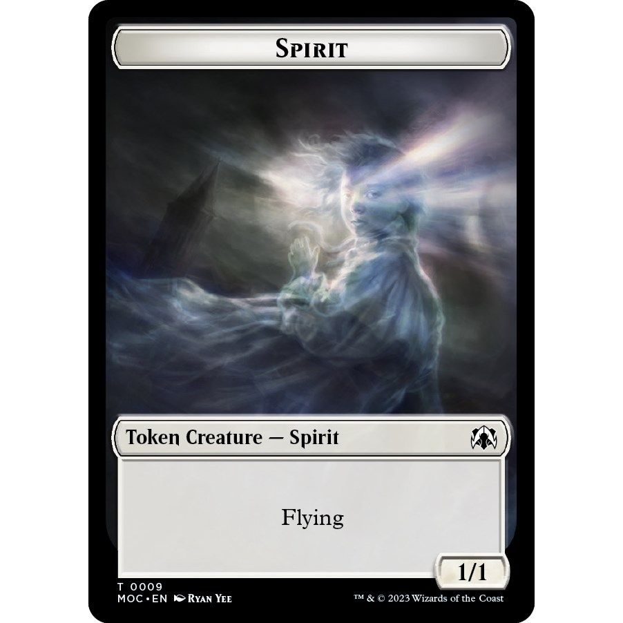 Image for Spirit // Treasure Double-sided Token (9 // 20) (MOM) - Magic: The Gathering