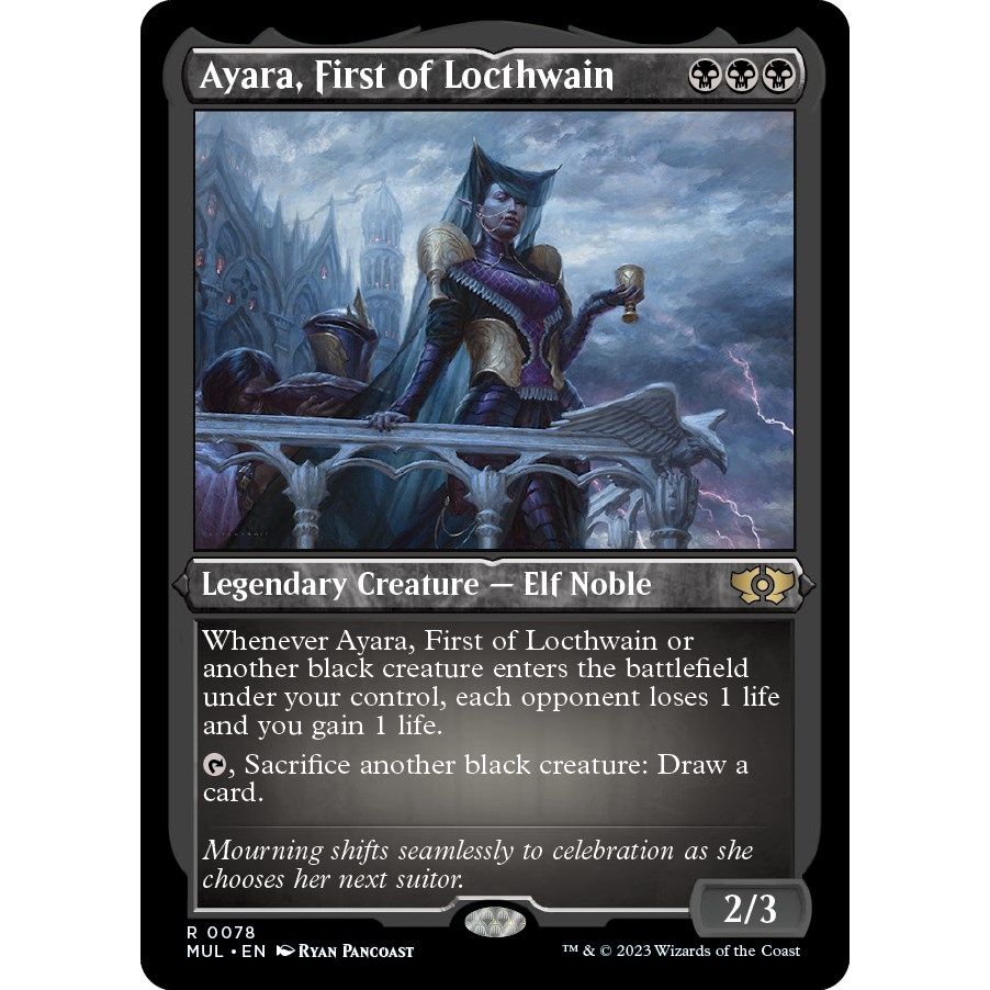 Image for Ayara, First of Locthwain (Foil Etched) (78) (MUL) - Magic: The Gathering