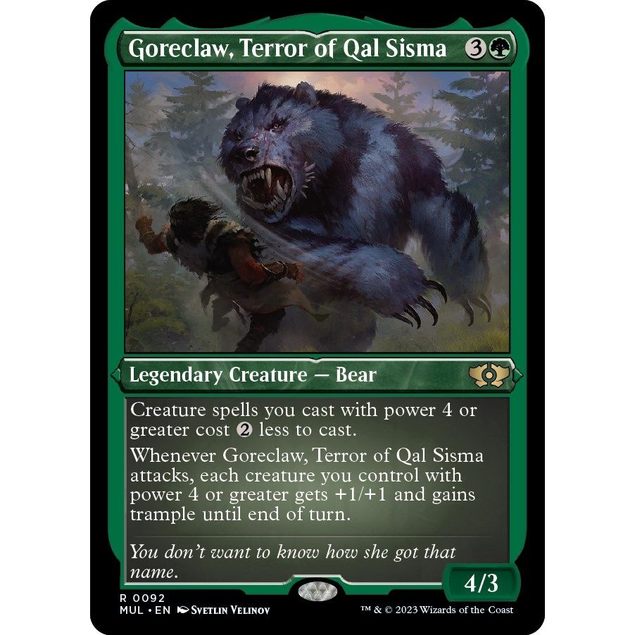 Image for Goreclaw, Terror of Qal Sisma (Foil Etched) (92) (MUL) - Magic: The Gathering
