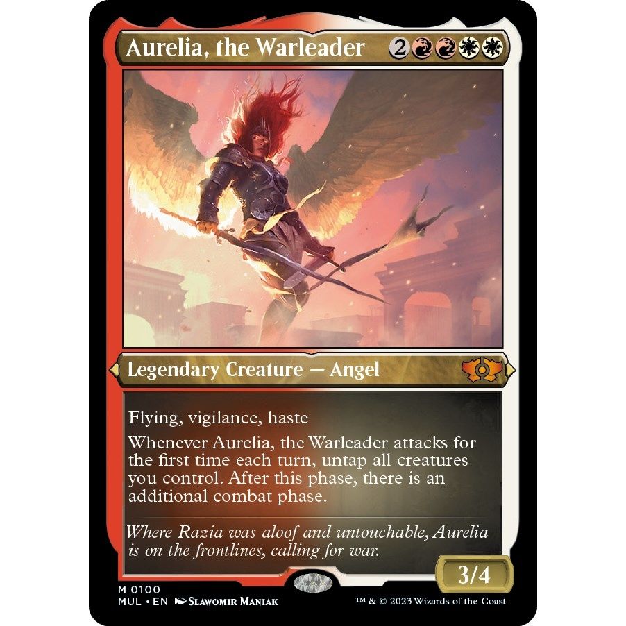 Image for Aurelia, the Warleader (Foil Etched) (100) (MUL) - Magic: The Gathering