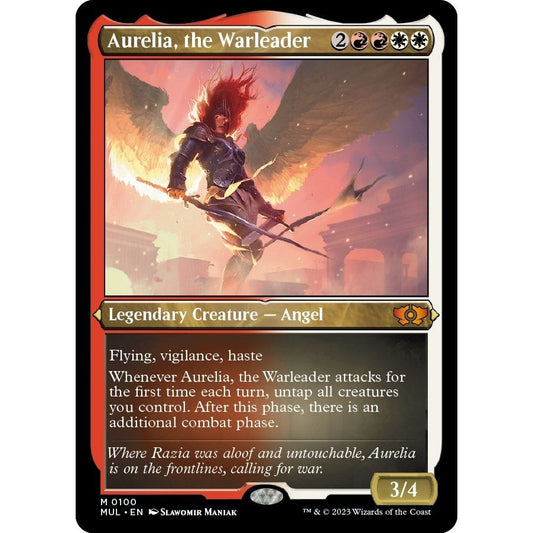 Image for Aurelia, the Warleader (Foil Etched) (100) (MUL) - Magic: The Gathering