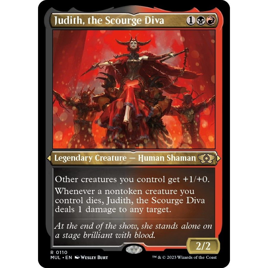 Image for Judith, the Scourge Diva (Foil Etched) (110) (MUL) - Magic: The Gathering
