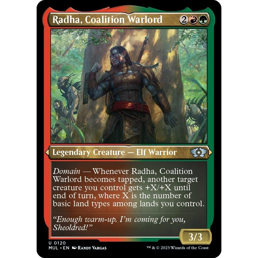 Image for Radha, Coalition Warlord (Foil Etched) (120) (MUL) - Magic: The Gathering