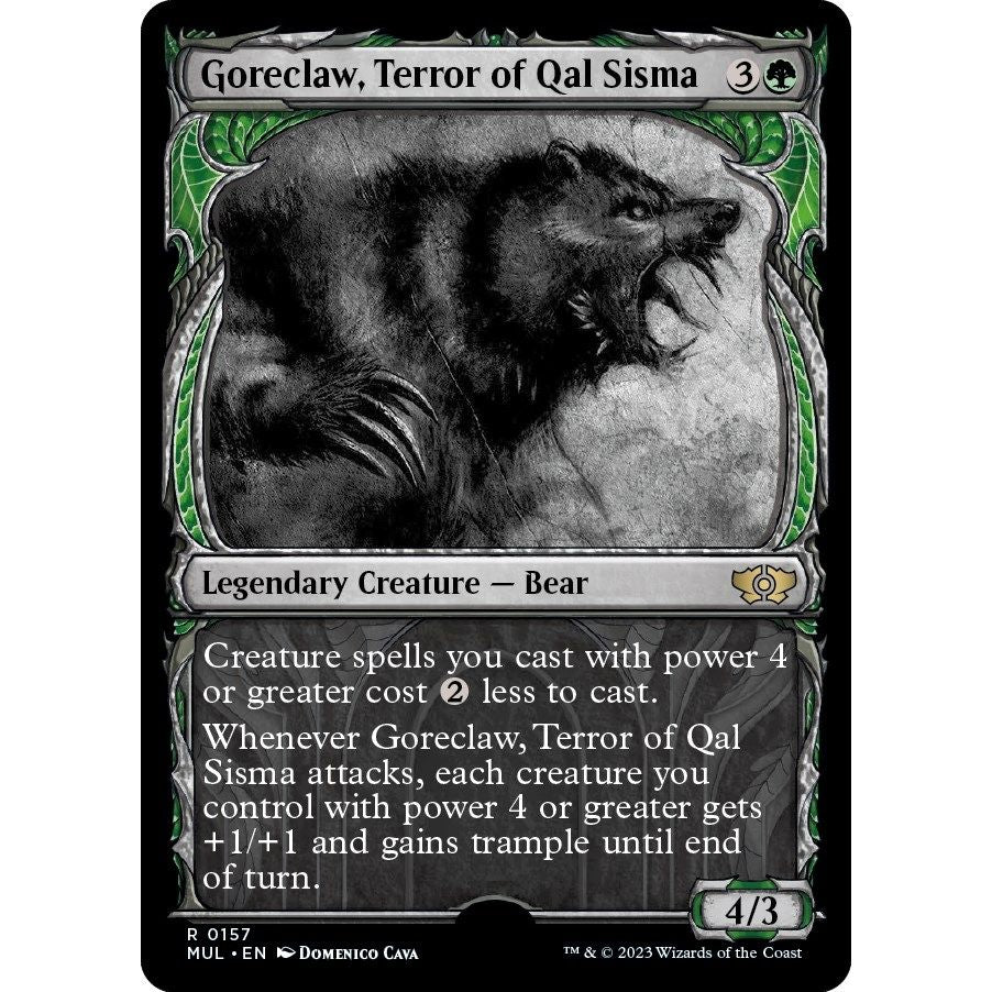 Image for Goreclaw, Terror of Qal Sisma (Halo Foil) (157) (MUL) - Magic: The Gathering