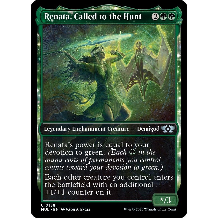 Image for Renata, Called to the Hunt (Halo Foil) (158) (MUL) - Magic: The Gathering