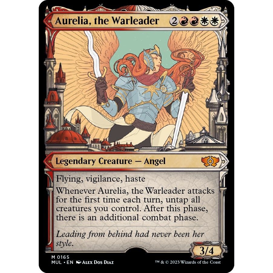 Image for Aurelia, the Warleader (Halo Foil) (165) (MUL) - Magic: The Gathering