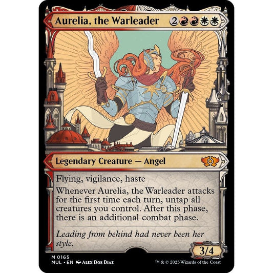 Image for Aurelia, the Warleader (Halo Foil) (165) (MUL) - Magic: The Gathering