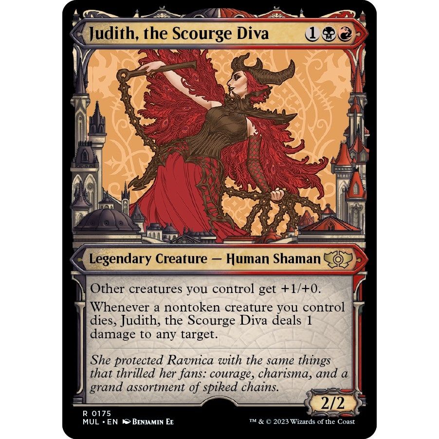Image for Judith, the Scourge Diva (Halo Foil) (175) (MUL) - Magic: The Gathering