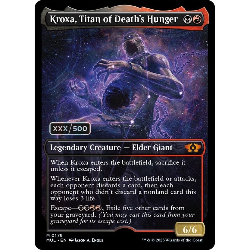 Image for Kroxa, Titan of Death's Hunger (Serial Numbered) (179) (MUL) - Magic: The Gathering