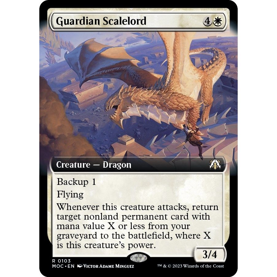 Image for Guardian Scalelord (Extended Art) (103) (MOC) - Magic: The Gathering