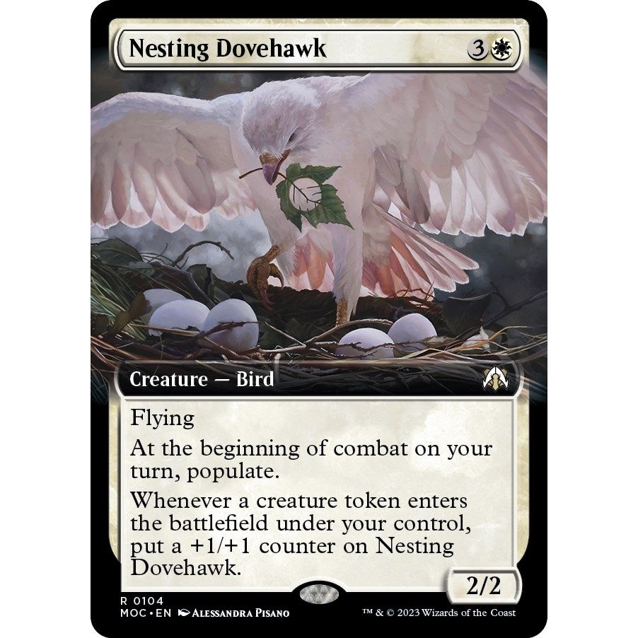 Image for Nesting Dovehawk (Extended Art) (104) (MOC) - Magic: The Gathering
