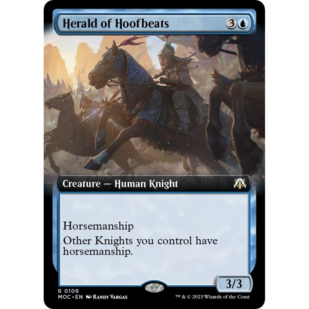 Image for Herald of Hoofbeats (Extended Art) (109) (MOC) - Magic: The Gathering