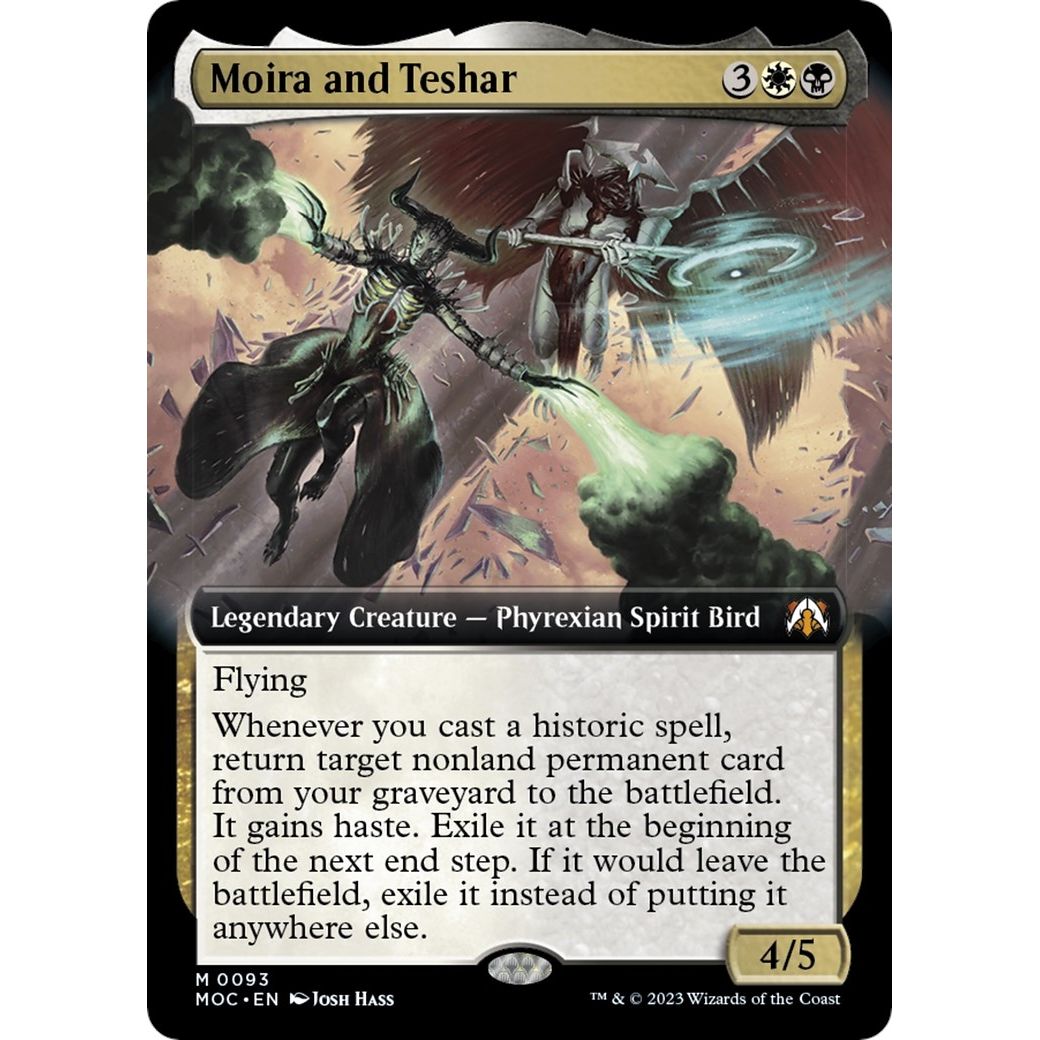 Image for Moira and Teshar (Extended Art) (93) (MOC) - Magic: The Gathering
