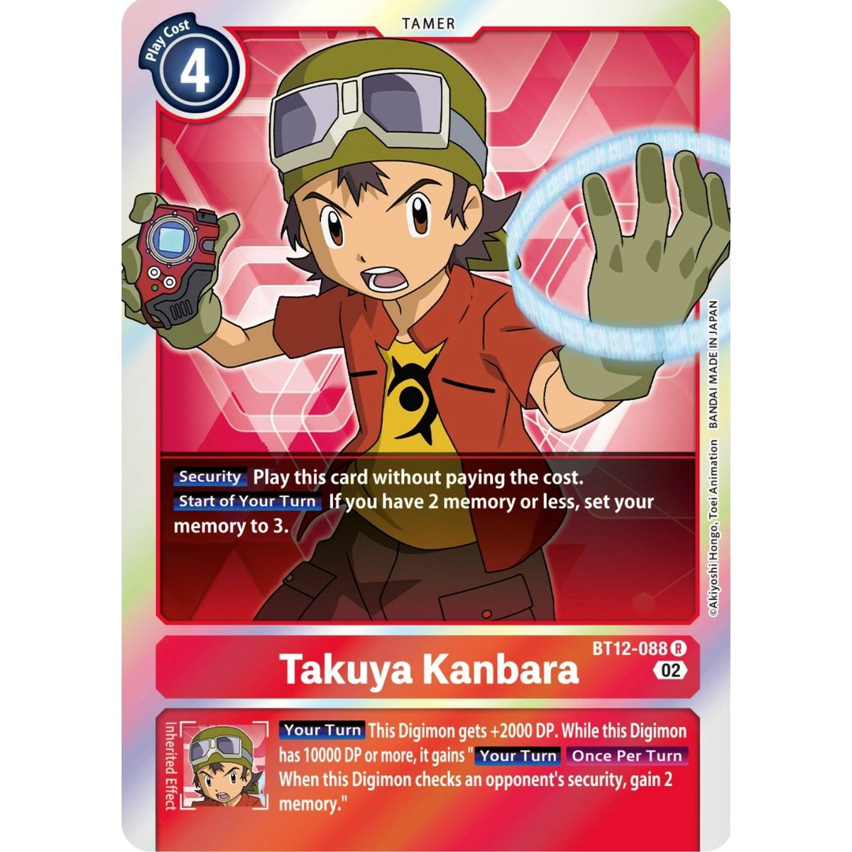 Image for Takuya Kanbara (BT12-088 R) (BT12) - Digimon Card Game