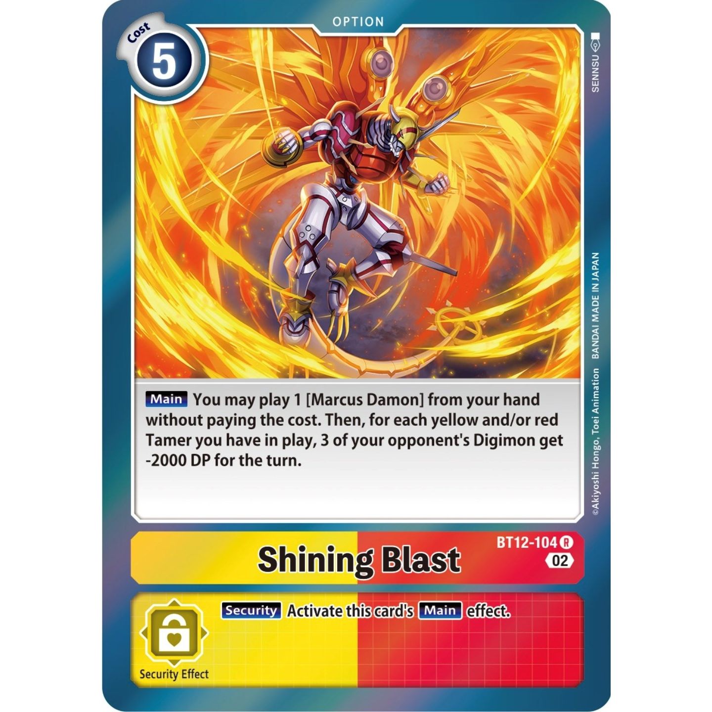 Image for Shining Blast (BT12-104 R) (BT12) - Digimon Card Game