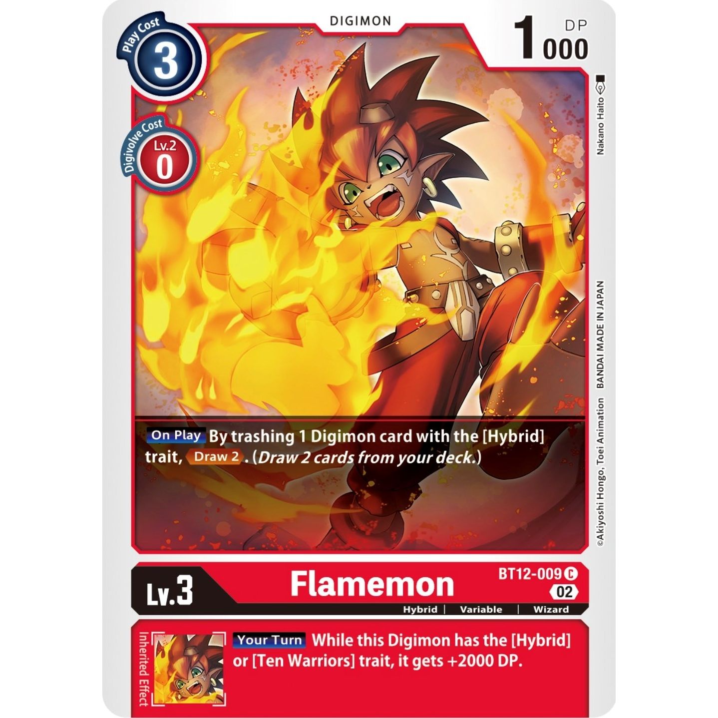 Image for Flamemon (BT12-009 C) (BT12) - Digimon Card Game