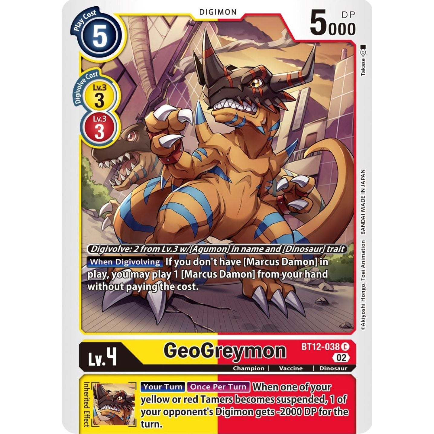 Image for GeoGreymon (BT12-038 C) (BT12) - Digimon Card Game