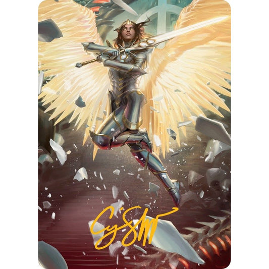 Image for Archangel Elspeth Art Card (Gold-Stamped Signature) (1) (ASMOM) - Magic: The Gathering