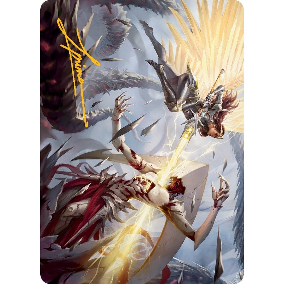 Image for Elspeth's Smite Art Card (Gold-Stamped Signature) (5) (ASMOM) - Magic: The Gathering