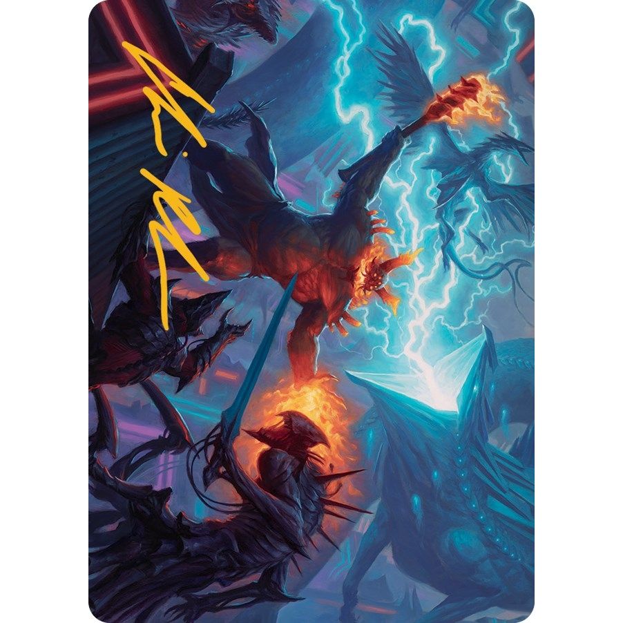 Image for Hidetsugu and Kairi Art Card (Gold-Stamped Signature) (45) (ASMOM) - Magic: The Gathering