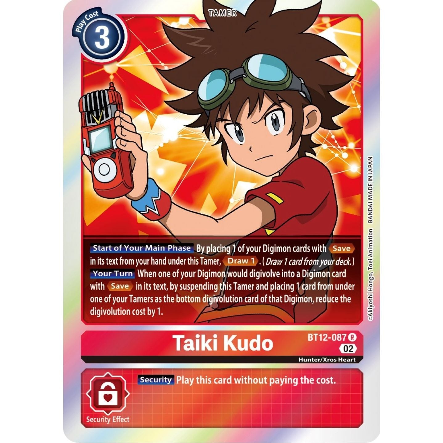 Image for Taiki Kudo (BT12-087 R) (BT12) - Digimon Card Game