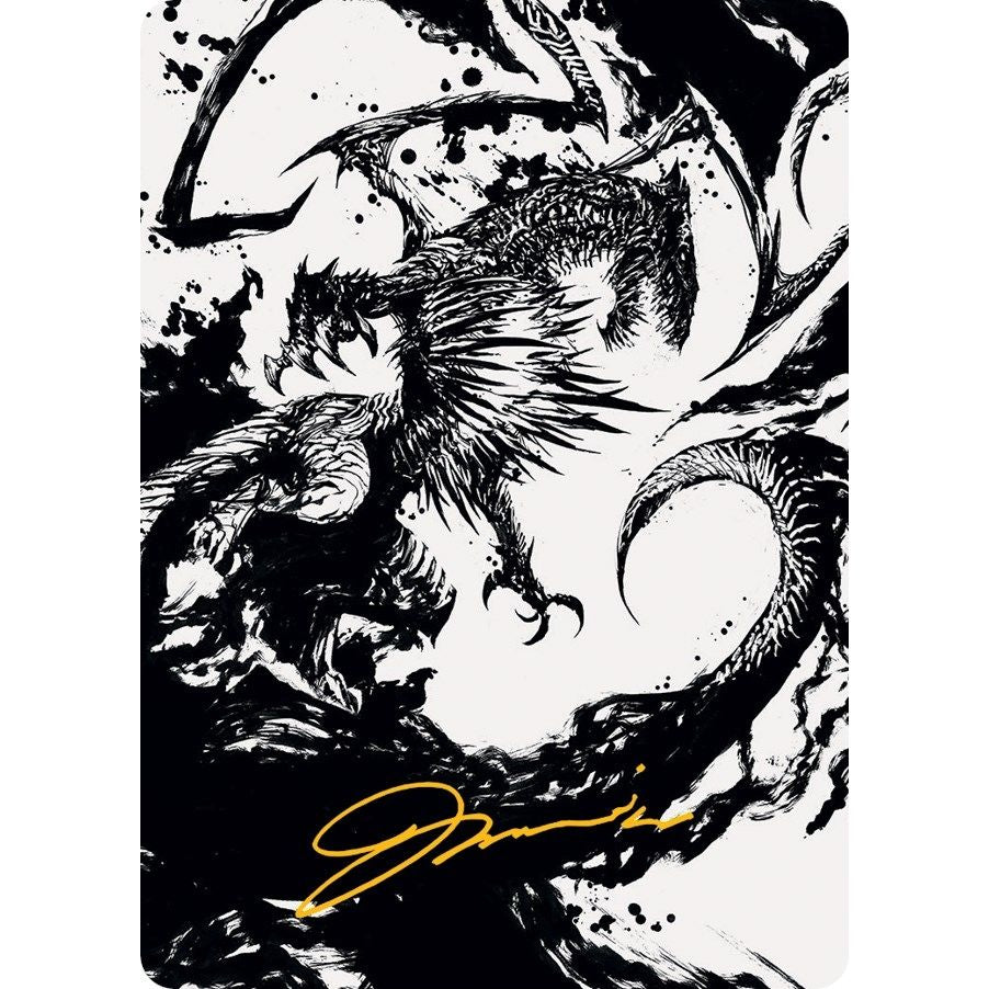 Image for Skithiryx, the Blight Dragon Art Card (Gold-Stamped Signature) (71) (ASMOM) - Magic: The Gathering
