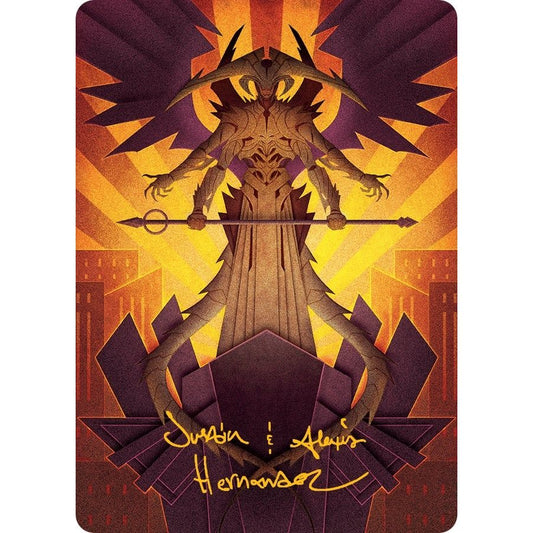 Image for Atraxa, Praetors' Voice Art Card (Gold-Stamped Signature) (77) (ASMOM) - Magic: The Gathering