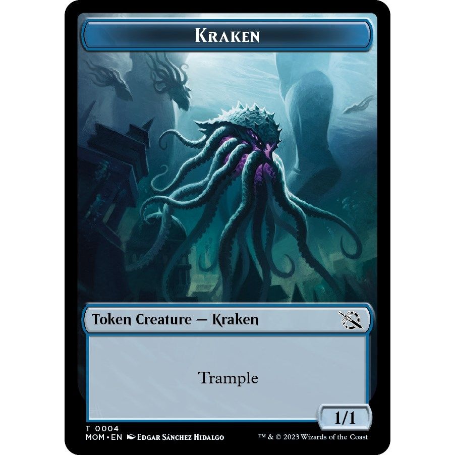 Image for Kraken Token (4) (MOM) - Magic: The Gathering