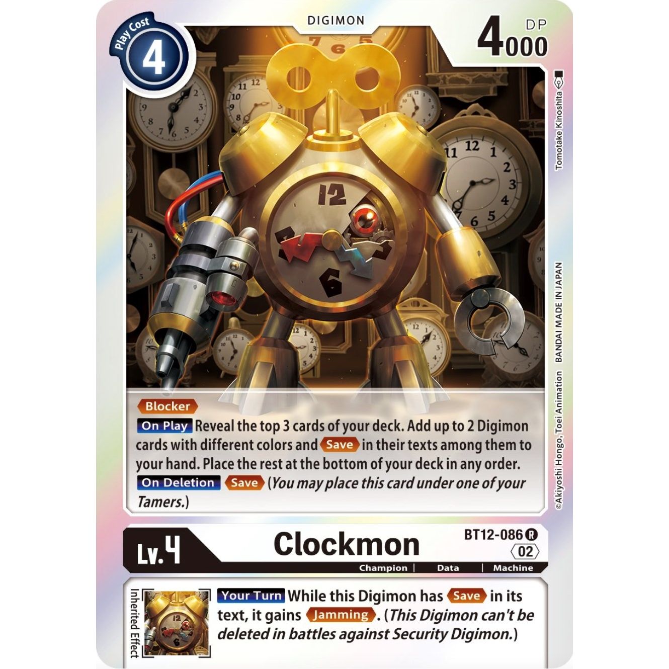 Image for Clockmon (BT12-086 R) (BT12) - Digimon Card Game