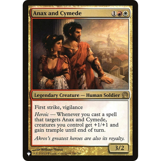 Image for Anax and Cymede (186/249) (LIST) - Magic: The Gathering