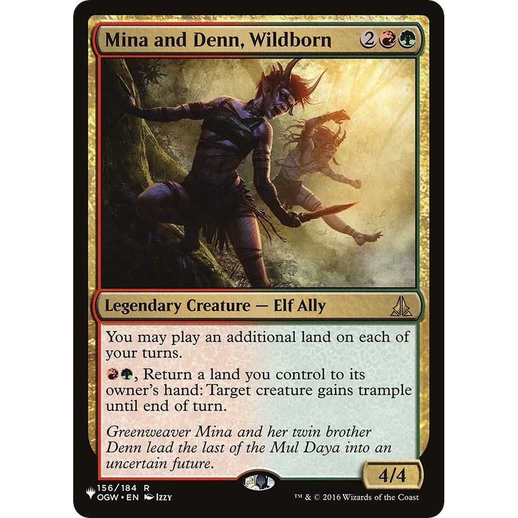 Image for Mina and Denn, Wildborn (156/184) (LIST) - Magic: The Gathering