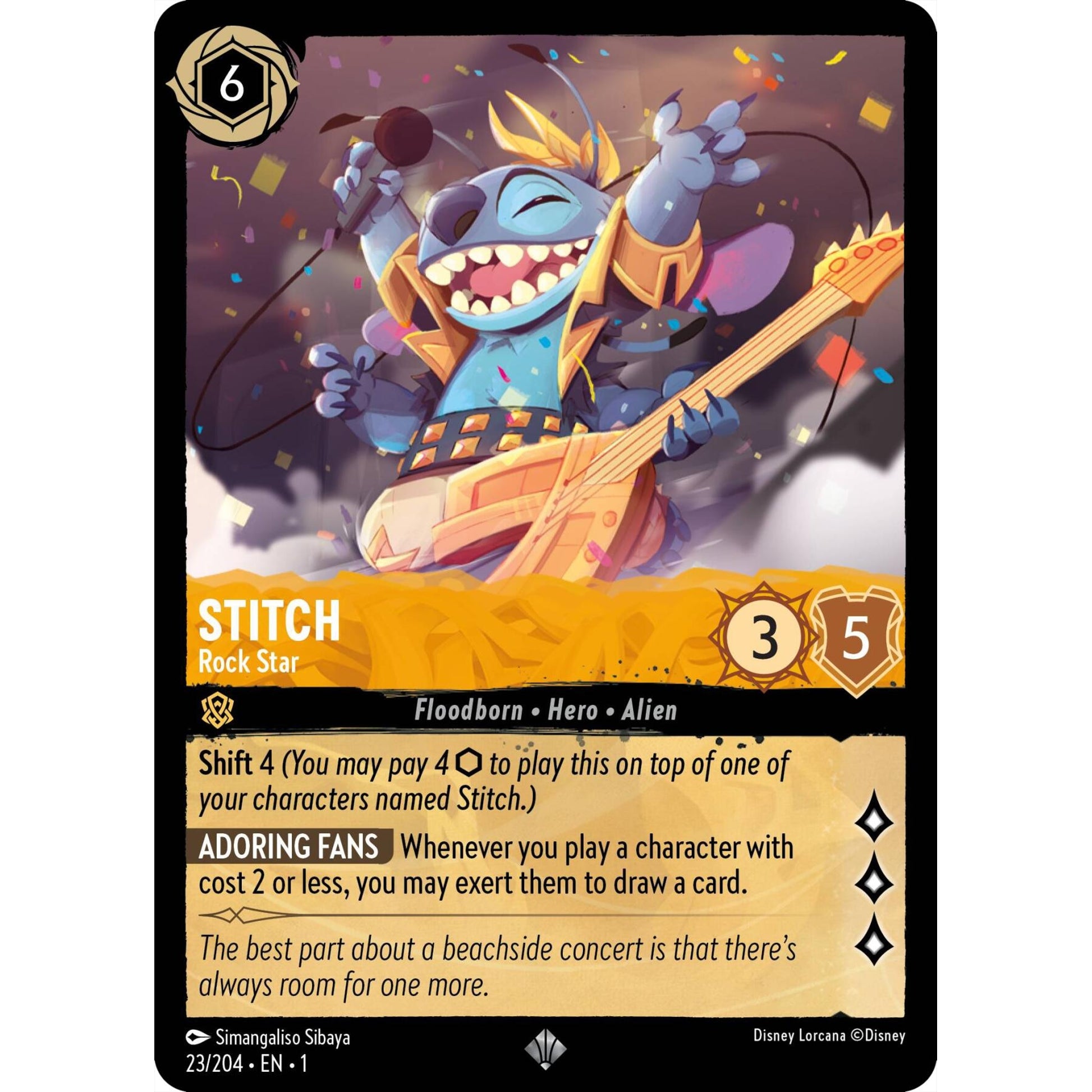 Image for Stitch - Rock Star (23/204) (1) - Disney Lorcana