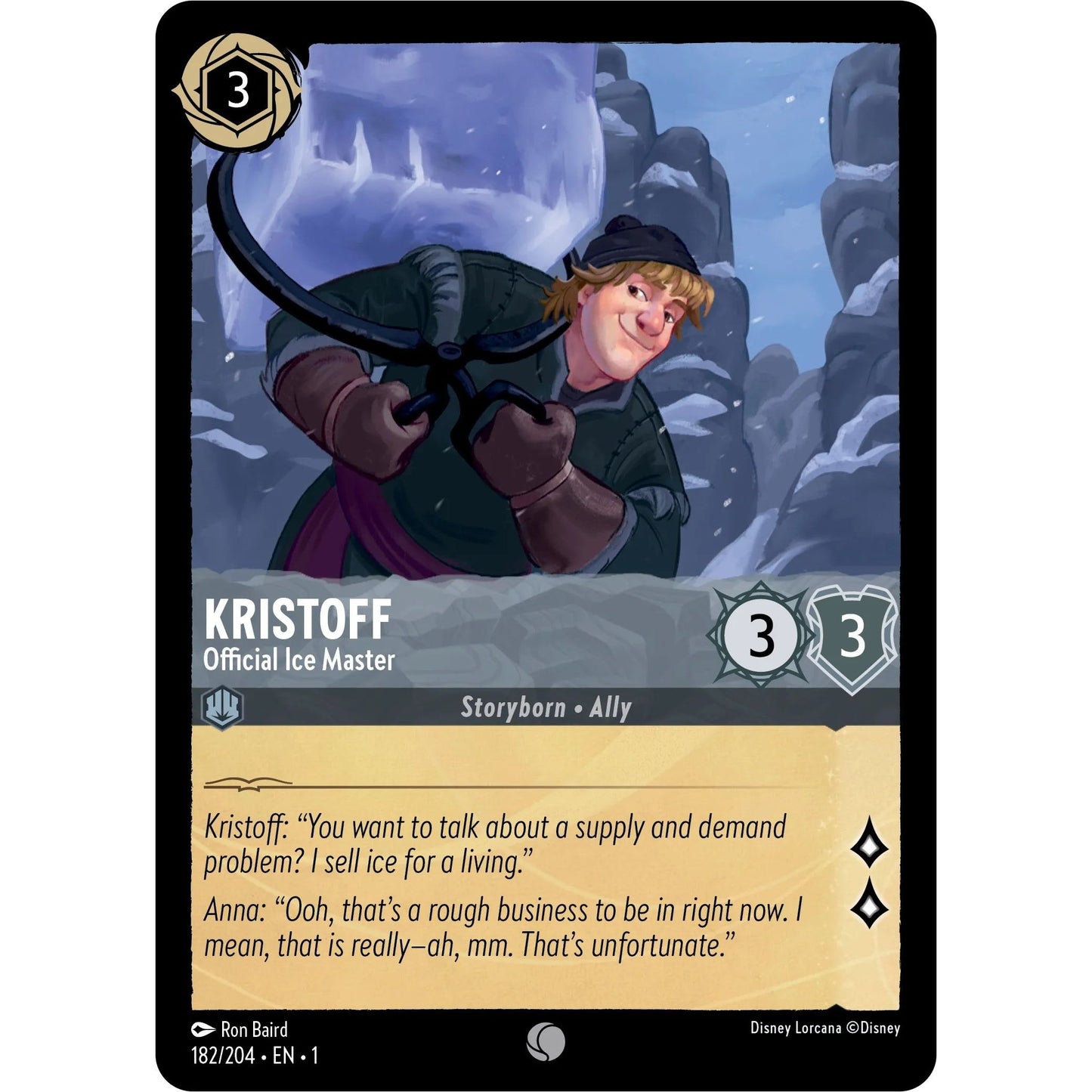 Image for Kristoff - Official Ice Master (182/204) (1) - Disney Lorcana