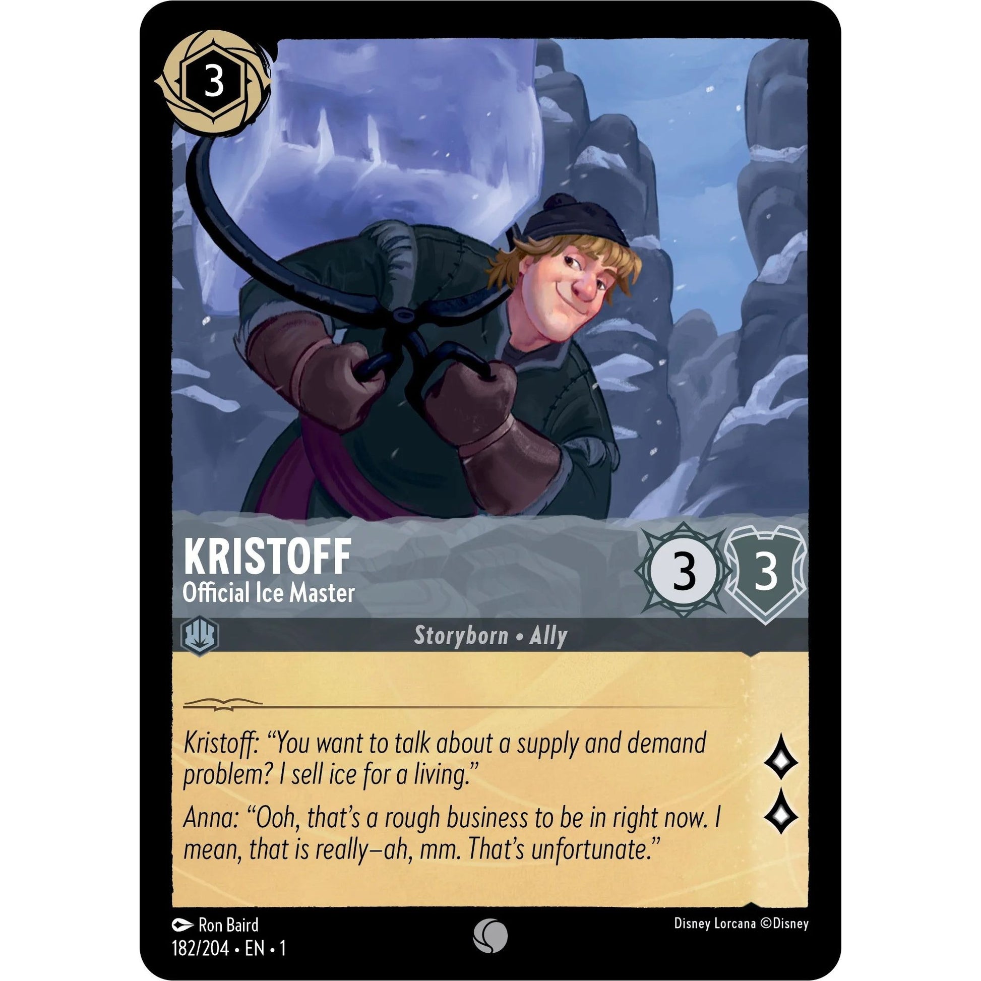 Image for Kristoff - Official Ice Master (182/204) (1) - Disney Lorcana