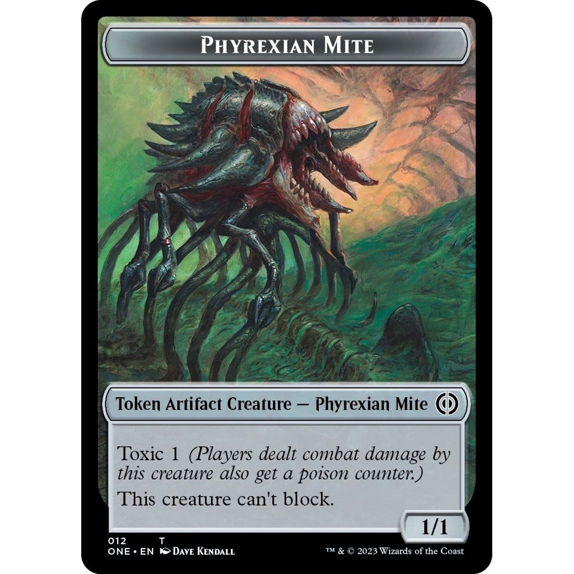 Image for Phyrexian Mite (012) // The Hollow Sentinel Double-sided Token (12 // 9) (ONE) - Magic: The Gathering