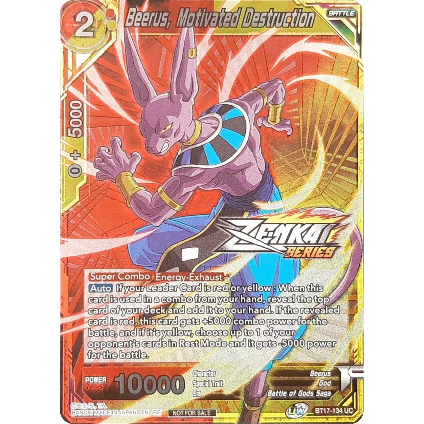 Image for Beerus, Motivated Destruction (Event Pack 11) (BT17-134) (TPR) - Dragon Ball Super: Masters