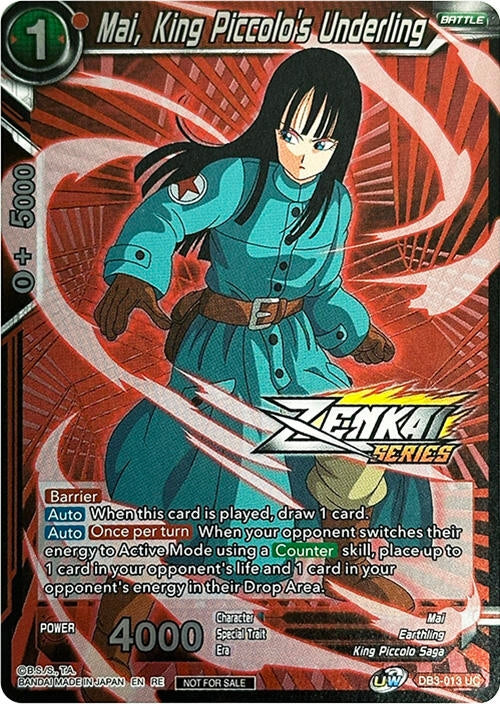 Image for Mai, King Piccolo's Underling (Event Pack 11) (DB3-013) (TPR) - Dragon Ball Super: Masters
