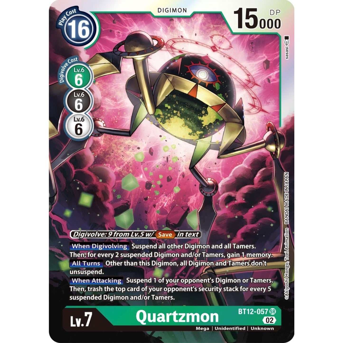 Image for Quartzmon (BT12-057 SR) (BT12) - Digimon Card Game