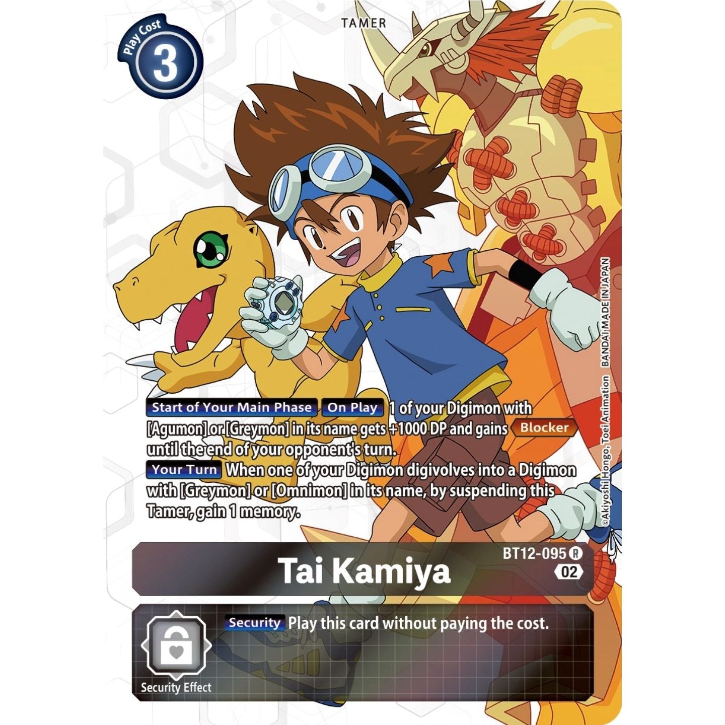 Image for Tai Kamiya (Alternate Art) (BT12-095 R) (BT12) - Digimon Card Game