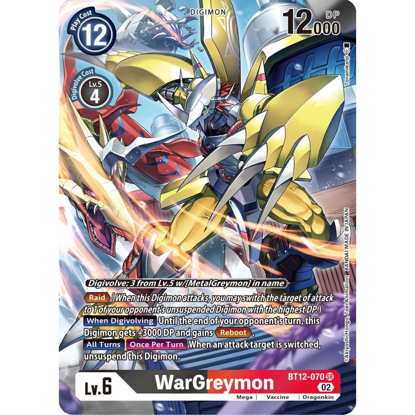 Image for WarGreymon (Alternate Art) (BT12-070 SR) (BT12) - Digimon Card Game