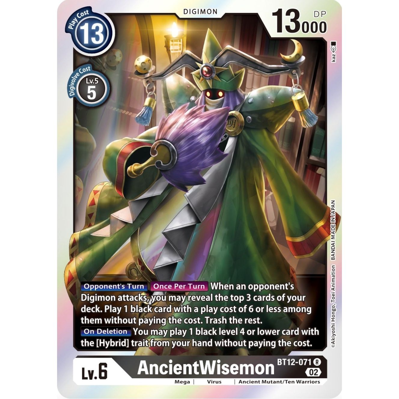 Image for AncientWisemon (BT12-071 R) (BT12) - Digimon Card Game