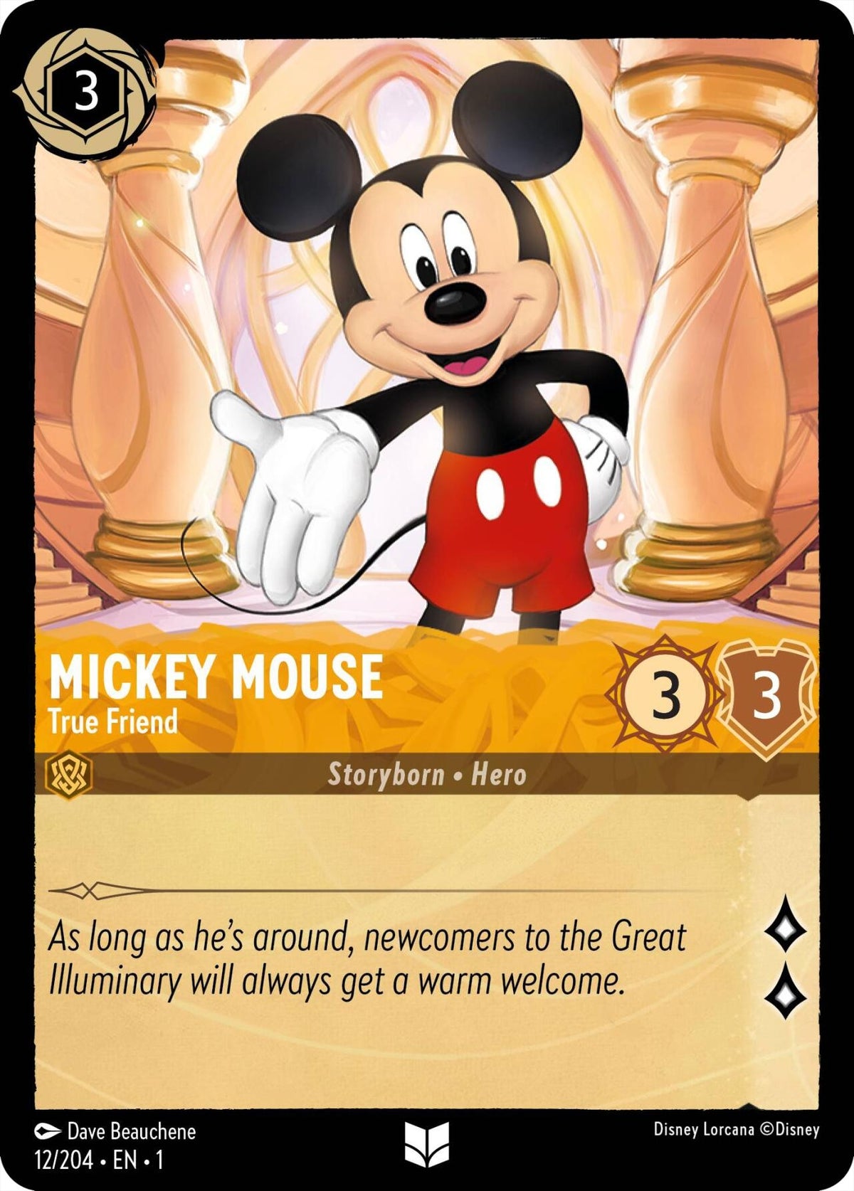 Image for Mickey Mouse - True Friend (12/204) (1) - Disney Lorcana