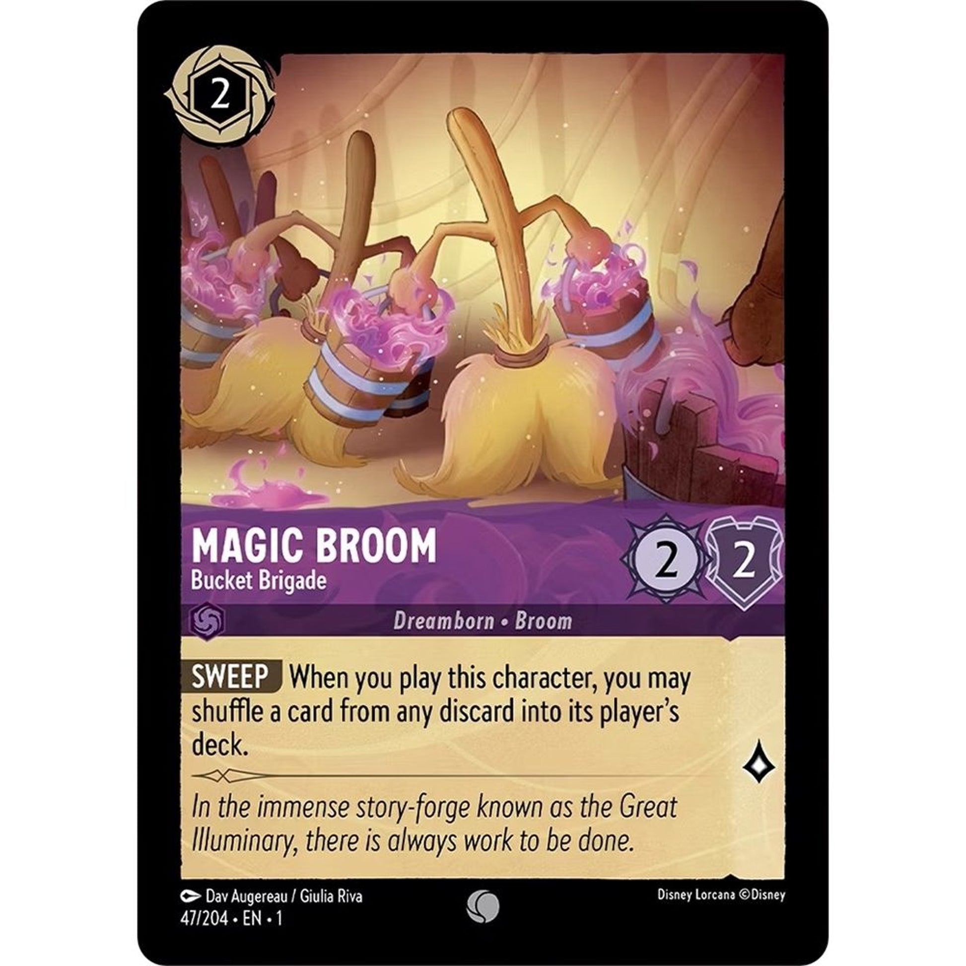 Image for Magic Broom - Bucket Brigade (47/204) (1) - Disney Lorcana