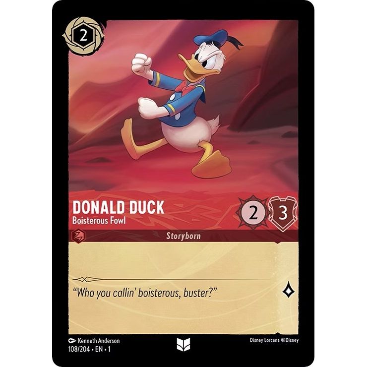 Image for Donald Duck - Boisterous Fowl (108/204) (1) - Disney Lorcana
