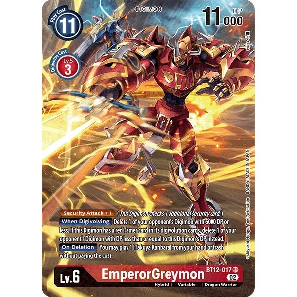 Image for EmperorGreymon (Alternate Art) (BT12-017 SR) (BT12) - Digimon Card Game