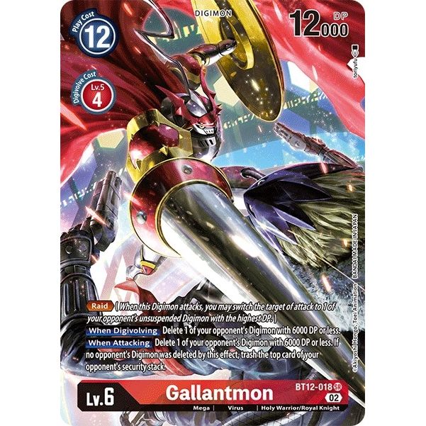 Image for Gallantmon (Alternate Art) (BT12-018 SR) (BT12) - Digimon Card Game