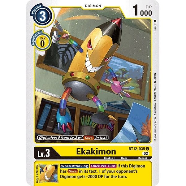 Image for Ekakimon (BT12-035 U) (BT12) - Digimon Card Game