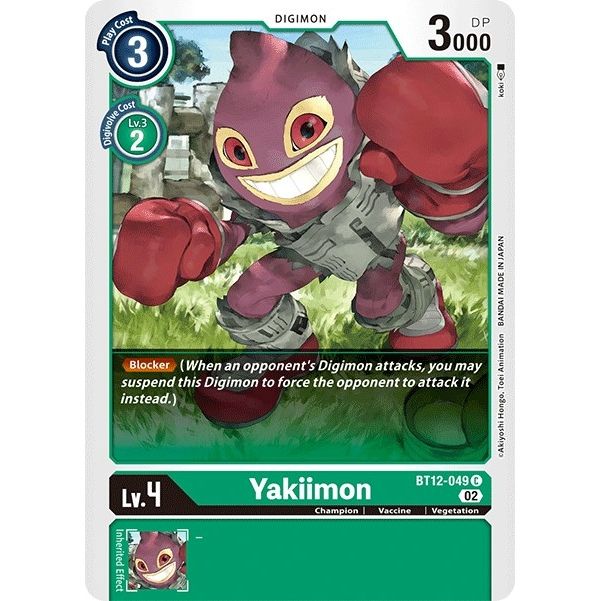 Image for Yakiimon (BT12-049 C) (BT12) - Digimon Card Game